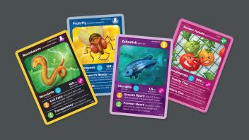 Various collectible science cards.