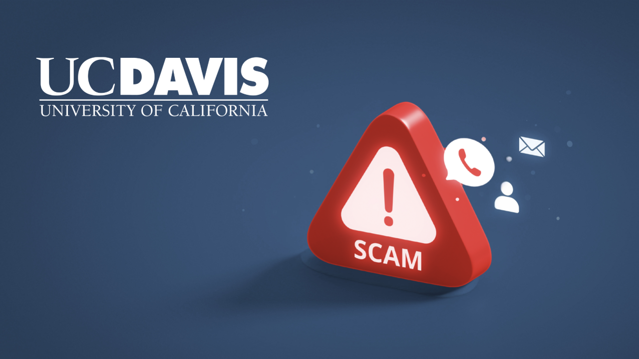 UC Davis scam graphic